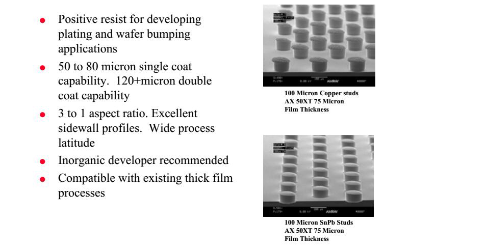 AZ 50XT 正性光刻膠價格、工藝、參數、優缺點及說明 AZ 50XT 正性光刻膠價格、工藝、參數、優缺點及說明