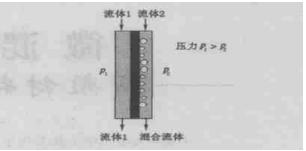 微反應器膜分散混合的原理示意圖
