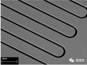 鍵合前寬高比20:1的硅基微流控通道 鍵合前寬高比20:1的硅基微流控通道