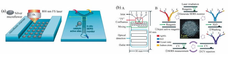 在微流芯片內激光制造SMA的示意圖