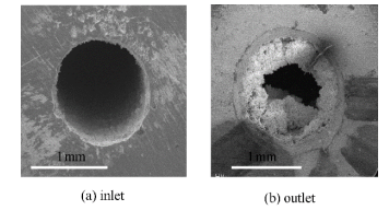 微通道管路進出口的SEM圖