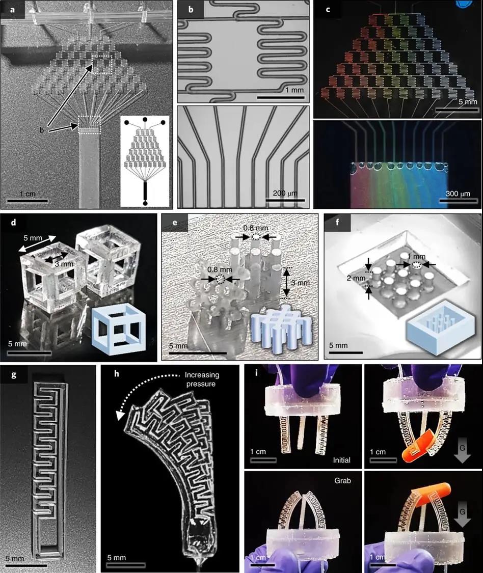 展示的PDMS器件的制造