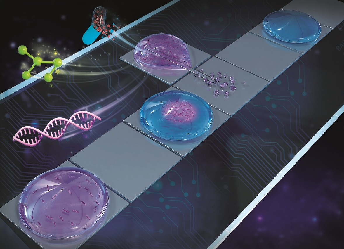 高壓交流電場的驅動下定向噴射出的“衛星液滴”